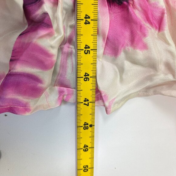 $598 NWOT JOHNNY WAS Jade Silk Blend Floral Ruffles Tiered Midi DRESS Size L - Picture 11 of 12